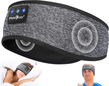 Sleep Headphones Bluetooth 5.2 Headband Headphones, Wireless Earphones Music Sleep Earbuds for Side Sleepers Sleeping Eye Mask for Women Men Workout Running Cool Unique Gifts