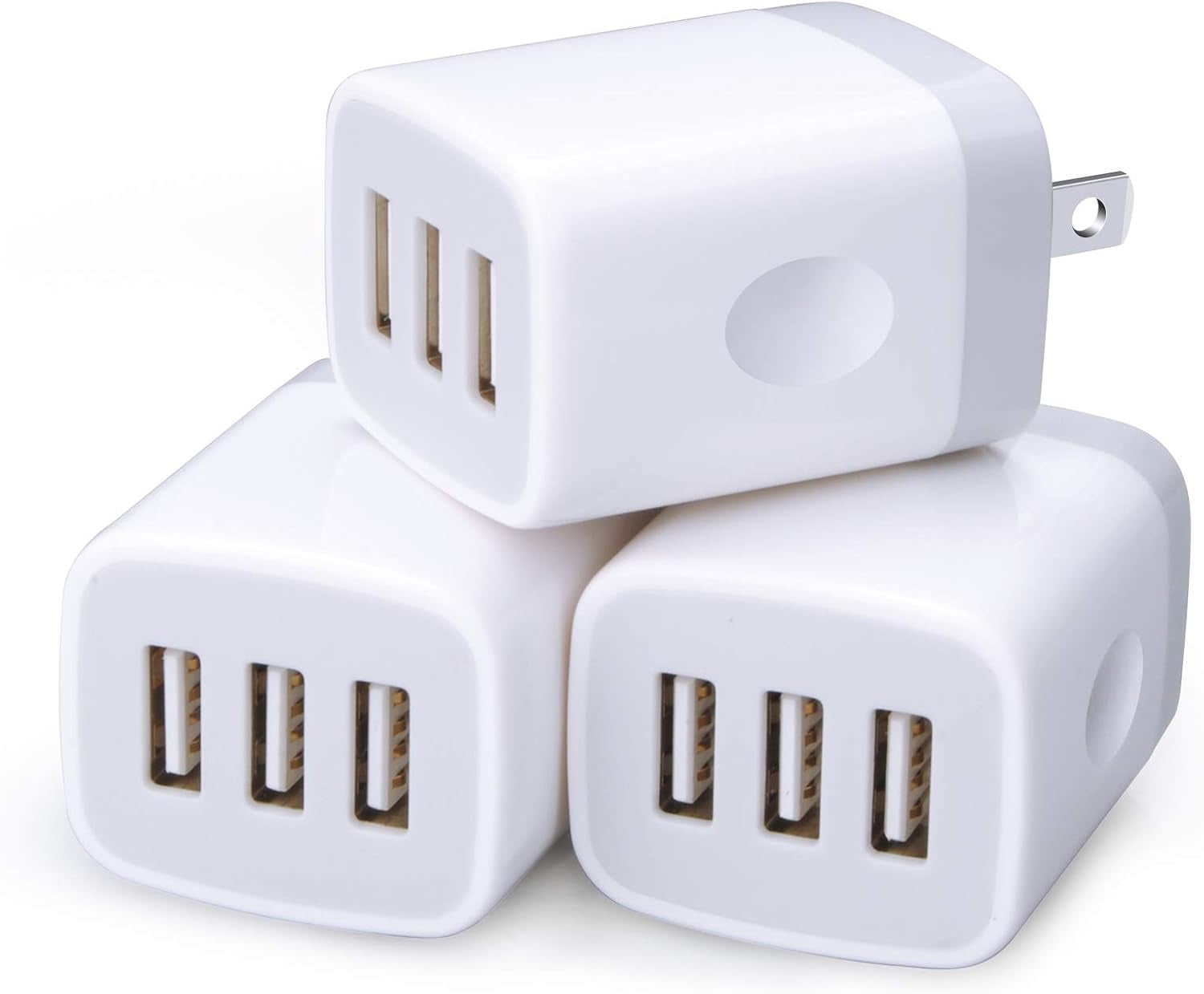 USB Charging Plug, Wall Charger Adapter,  3Pack Universal Travel 3.1A 3Muti Port Fast Charging Block Compatible with Iphone 15 14 13 12 SE 11 Xs Pro,Samsung Galaxy S23 S22 S21 S20 Ultra, Google